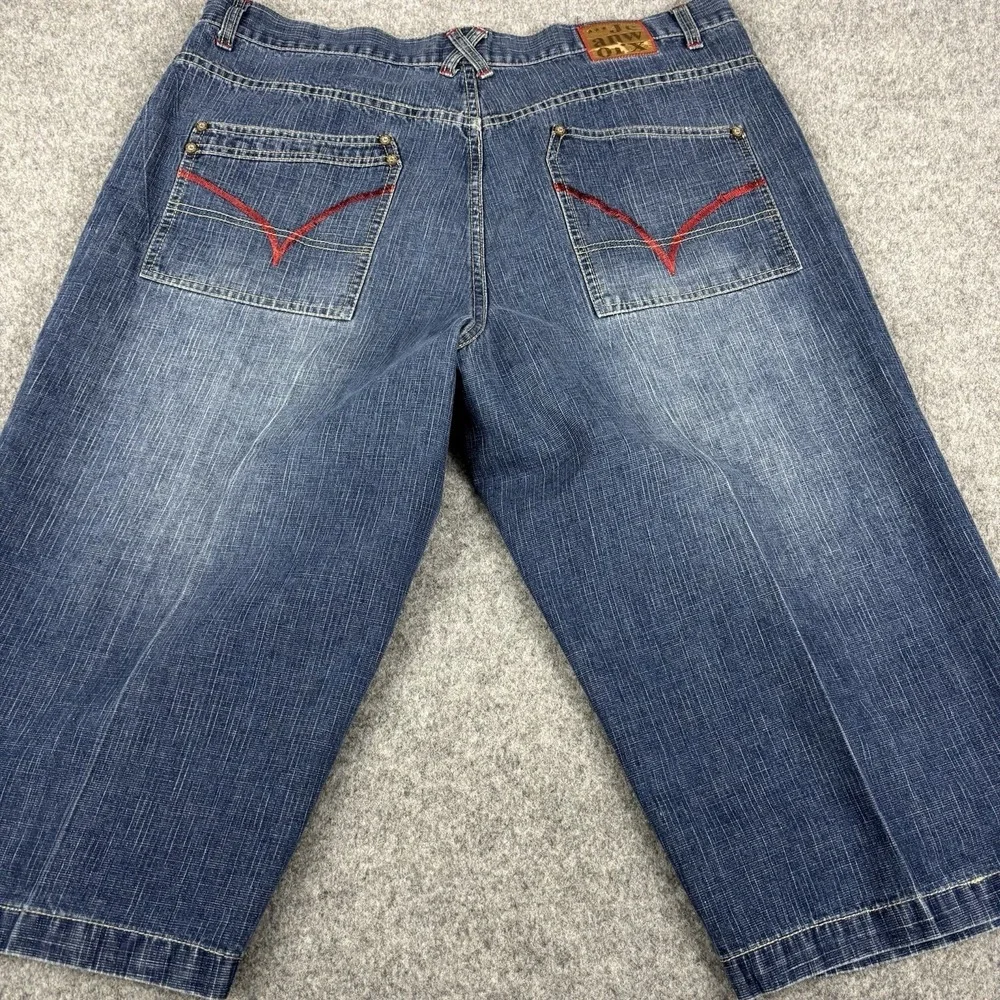 Jean Worx Denim Shorts 40 Men's Baggy Streetwear Skater Y2K Blue 90's Style‎ Hip